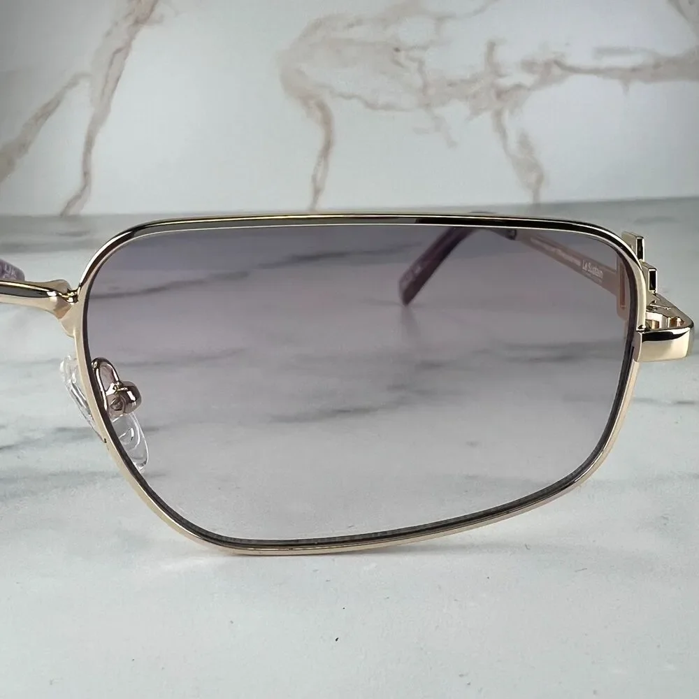 LeSpec METAGALACTIC Sunglasses Metal Gold Frame Lilac Lenses 55-20-145 Unisex - Picture 7 of 12